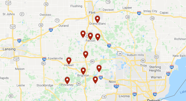 Window Cleaning Brighton MI footer map